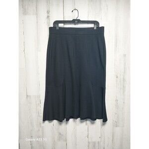 Land's End Women's Medium Black Midi Skirt
